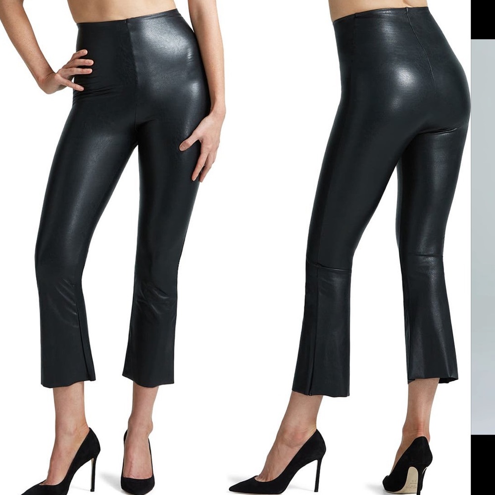 Commando Faux Leather Cropped Flare Leggings XL